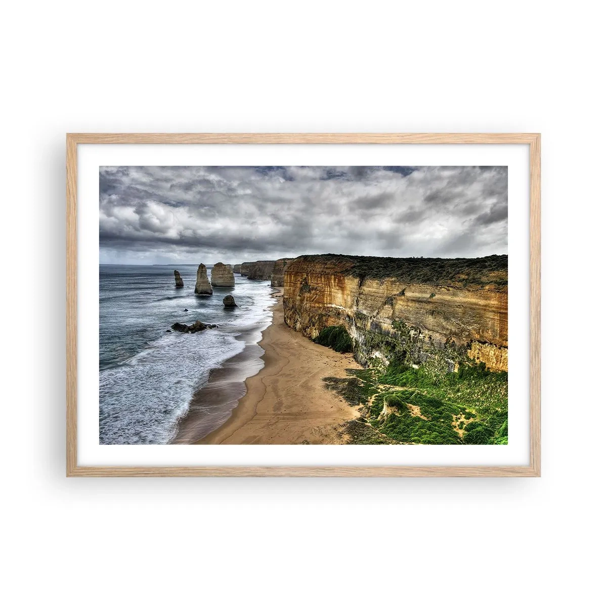 Poster in light oak frame - Raw Beauty - 70x50 cm
