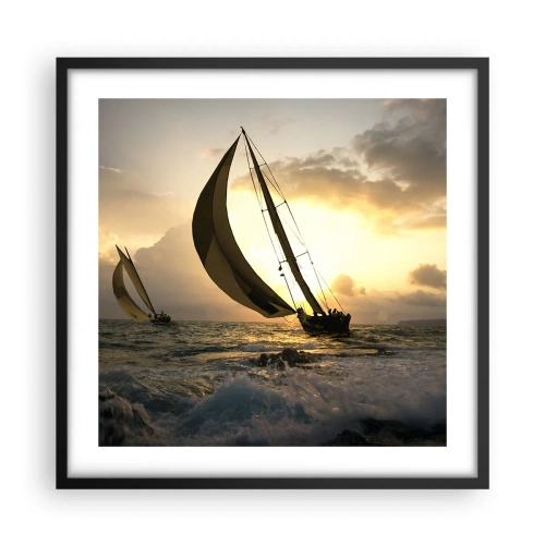 Poster in black frame - With and against the Wind - 50x50 cm
