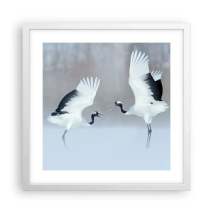 Poster in white frmae - Dance in the Fog - 40x40 cm