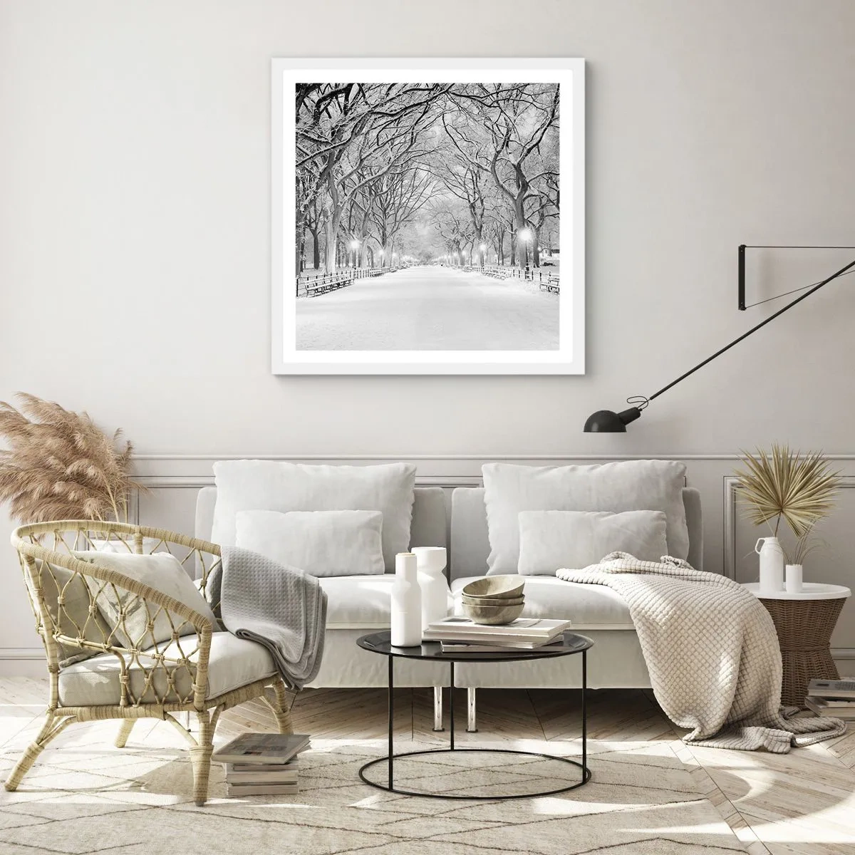 Poster in white frmae - Four Seasons: Winter - 40x40 cm