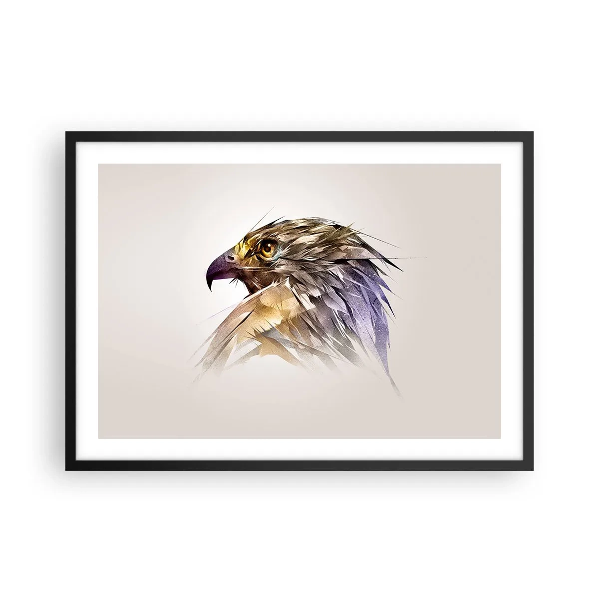 Poster in black frame - Portrait of a Warrior - 70x50 cm