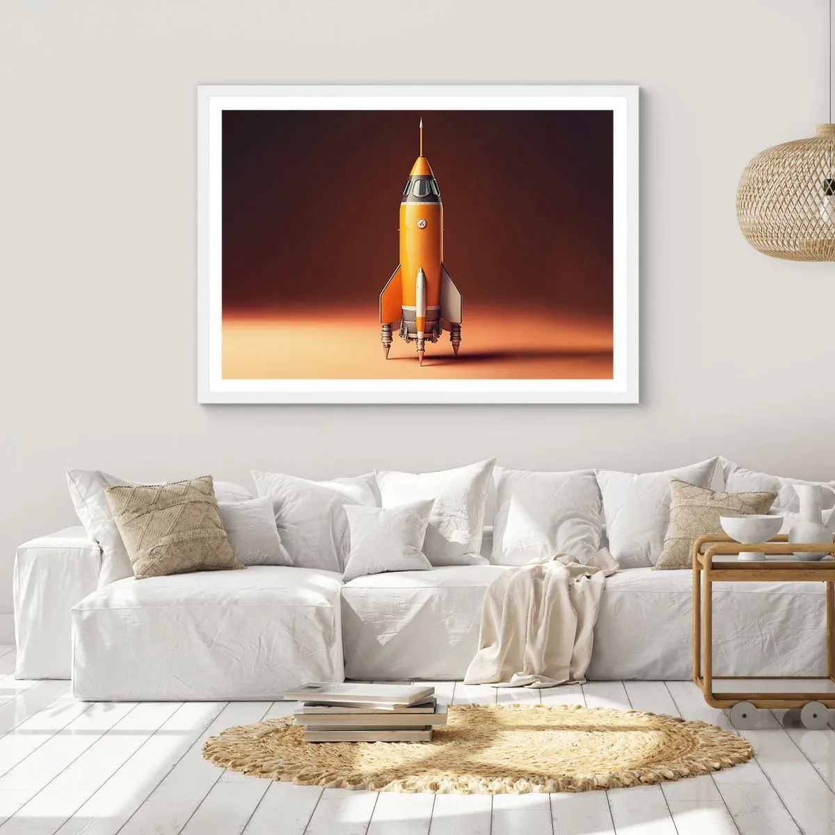 Poster in white frmae - It Starts with a Dream - 100x70 cm