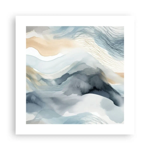 Poster - Snowy and Foggy Abstract - 40x40 cm