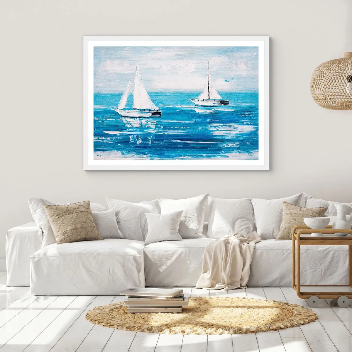 Poster in white frmae - With a Friend by the Side - 70x50 cm