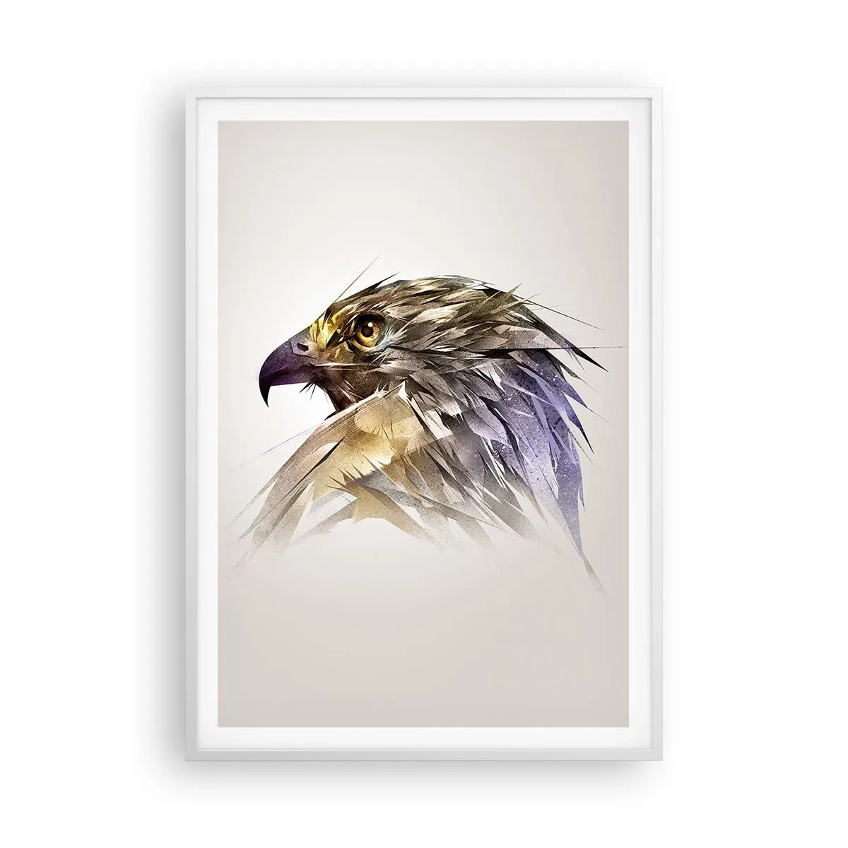 Poster in white frmae - Portrait of a Warrior - 70x100 cm