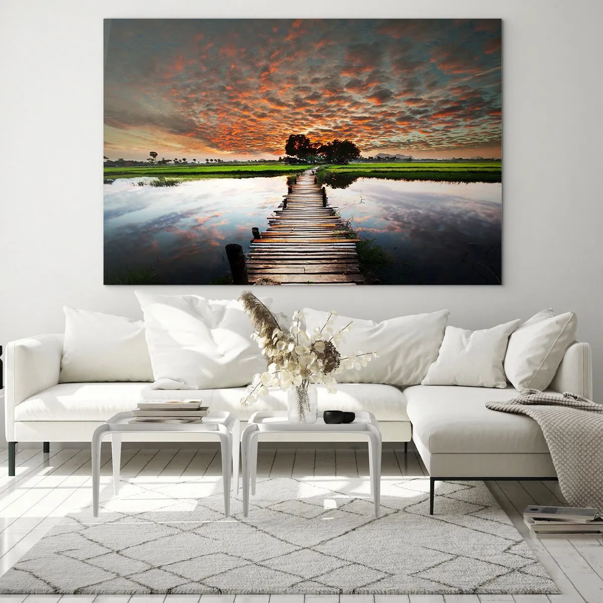 Glass picture - Spread Your Arms and Breathe - 100x70 cm