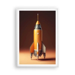 Poster in white frmae - It Starts with a Dream - 70x100 cm