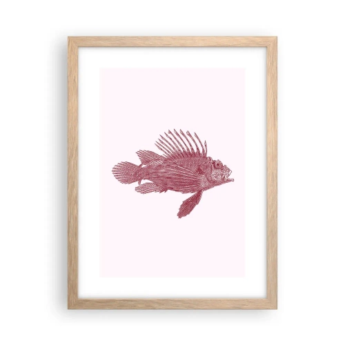 Poster in light oak frame - Dweller of Exotic Waters - 30x40 cm