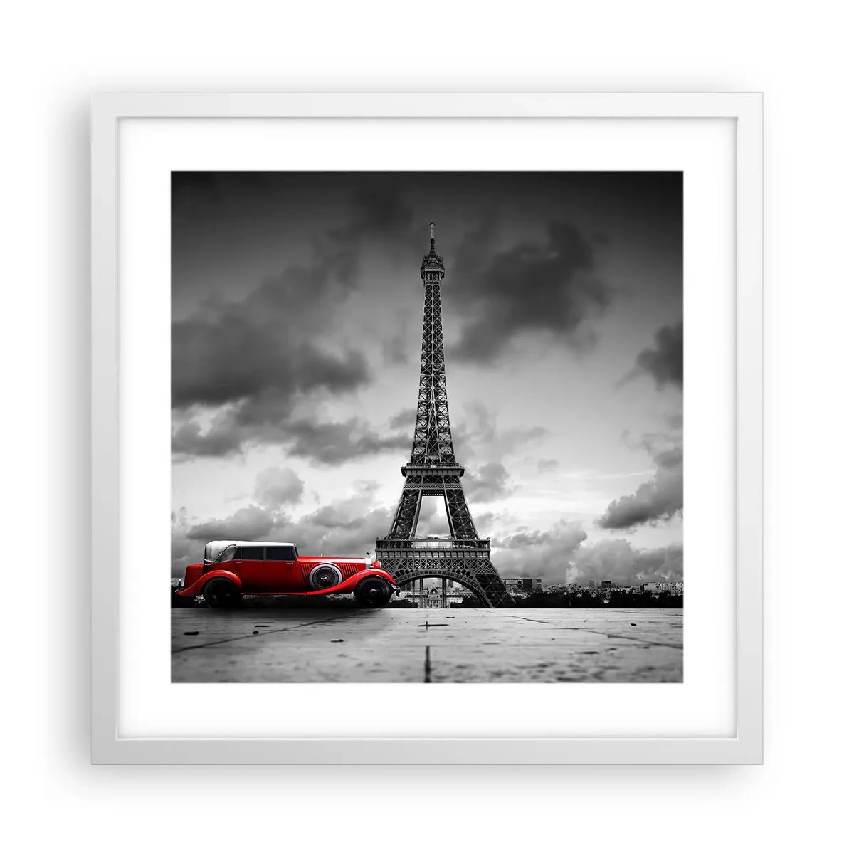 Poster in white frmae - Not So Long Ago in Paris - 40x40 cm