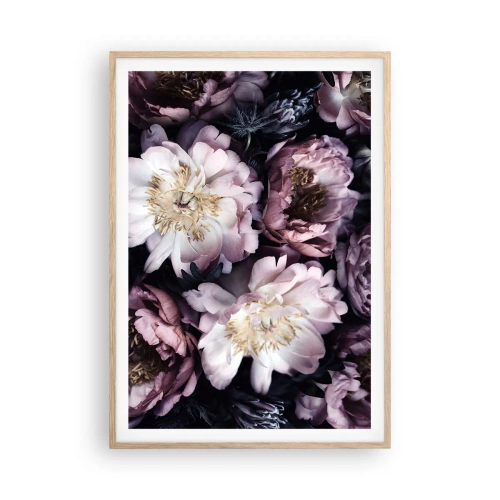 Poster in light oak frame - Old Style Bouquet - 70x100 cm