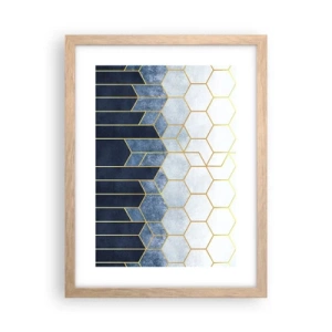 Poster in light oak frame - Composition in Syncopated Rhythm - 30x40 cm