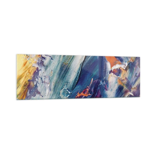 Glass picture - Whirlwind of Colour - 160x50 cm