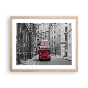 Poster in light oak frame - Routine Doesn't Have to Be Grey - 50x40 cm