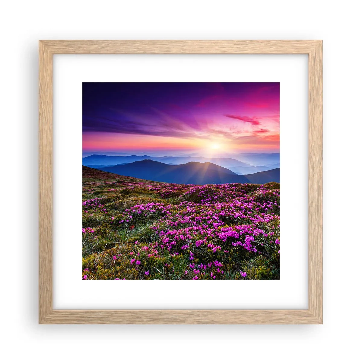 Poster in light oak frame - Smells Strongly of Herbs - 30x30 cm