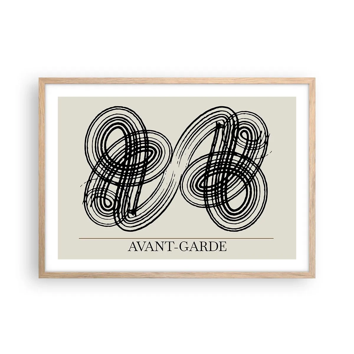 Poster in light oak frame - Spontaneous Result - 70x50 cm