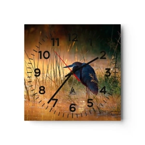 Wall clock - Clock on glass - Stop Taking Pictures - 40x40 cm