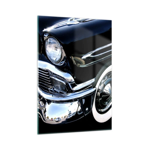 Glass picture - Classics in Silver, Black and White - 50x70 cm