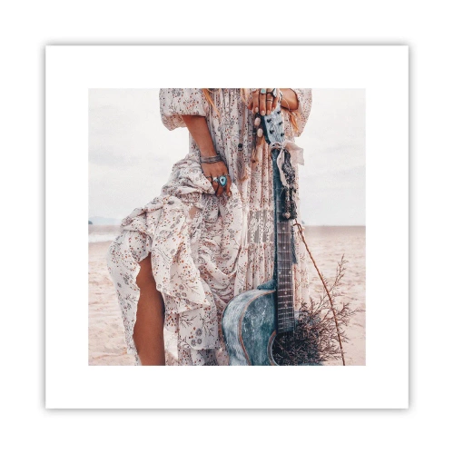 Poster - Flower Chidlren on their Way - 30x30 cm