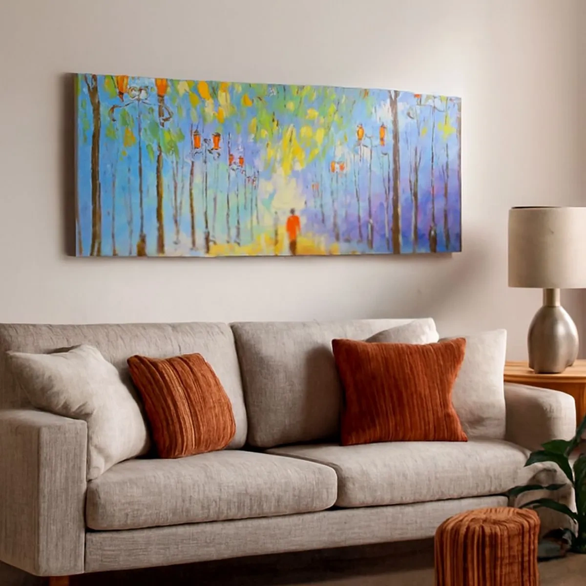 Canvas picture - Night Rain Song  - 100x40 cm
