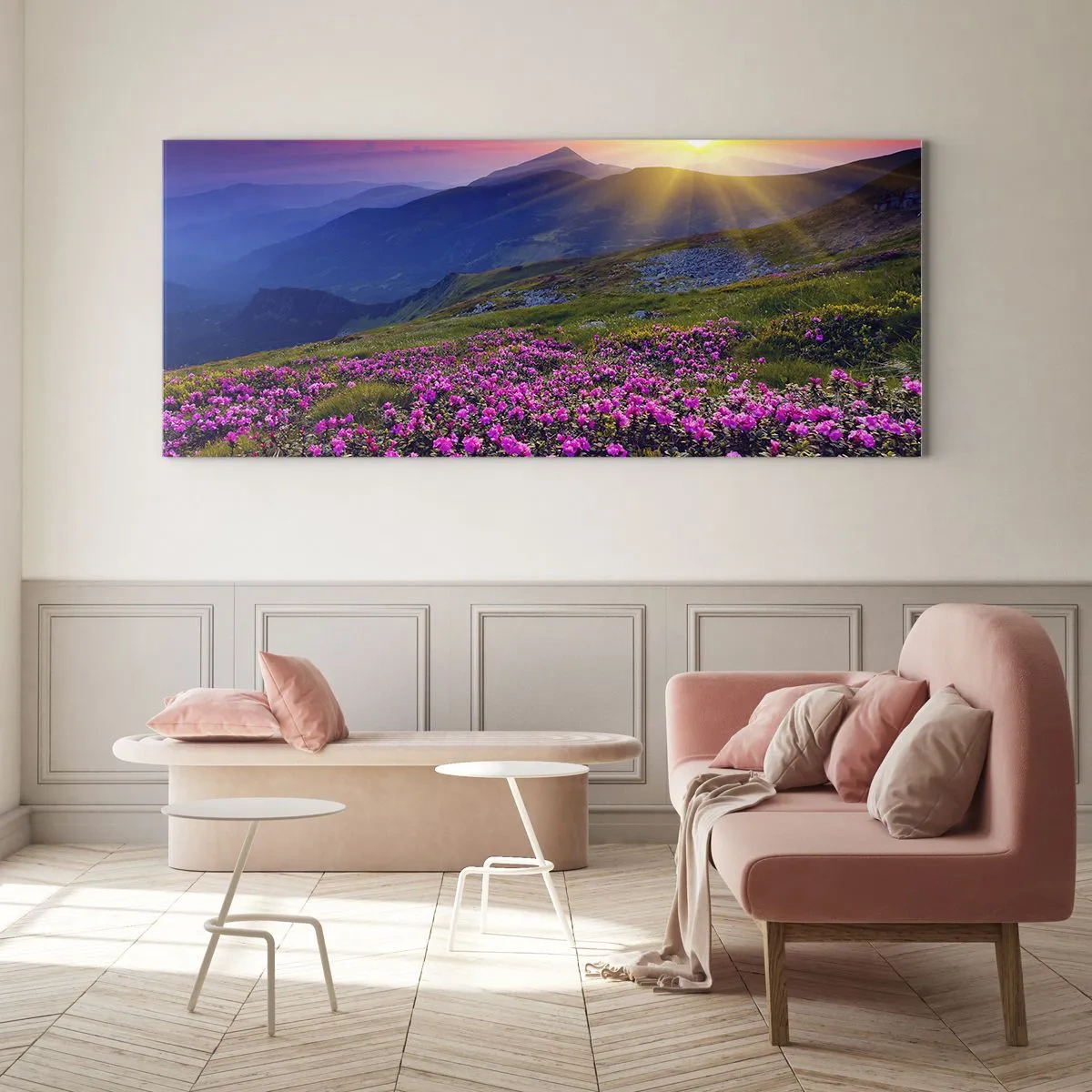 Glass picture - Surrounded by Mountain Pine and Herbs - 90x30 cm