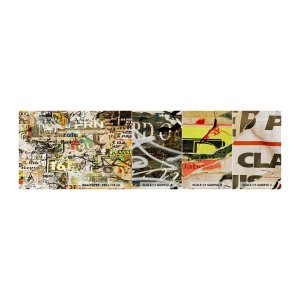 Photo Wallpaper Sample Premium Canvas - So Much Is Going on - Graffiti, Mural, Piece - 100x30 cm