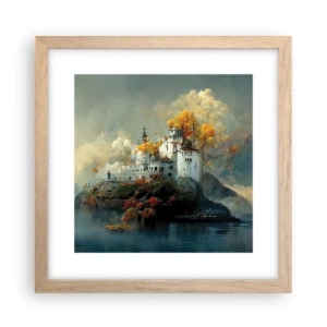 Poster in light oak frame - Beginning of a Romantic Tale - 30x30 cm