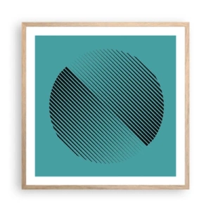 Poster in light oak frame - Circle - Geometrical Variation - 60x60 cm