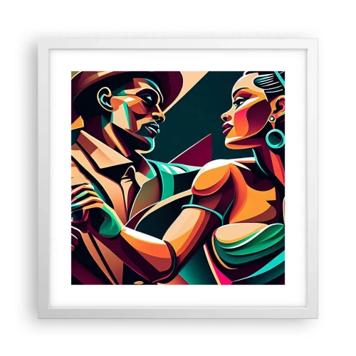 Poster in white frmae - In a Heartbeat - 40x40 cm