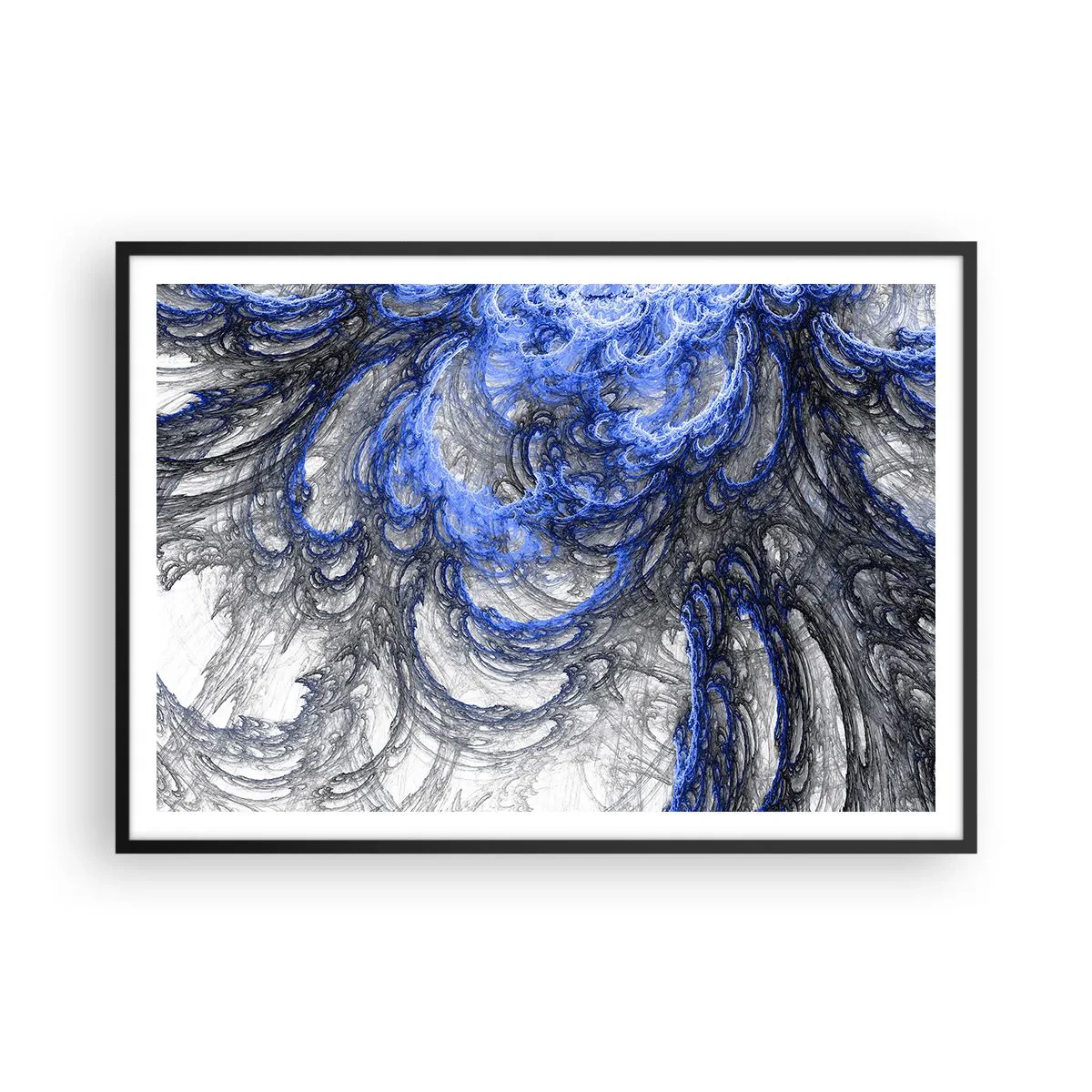 Poster in black frame - Birth of a Wave - 100x70 cm