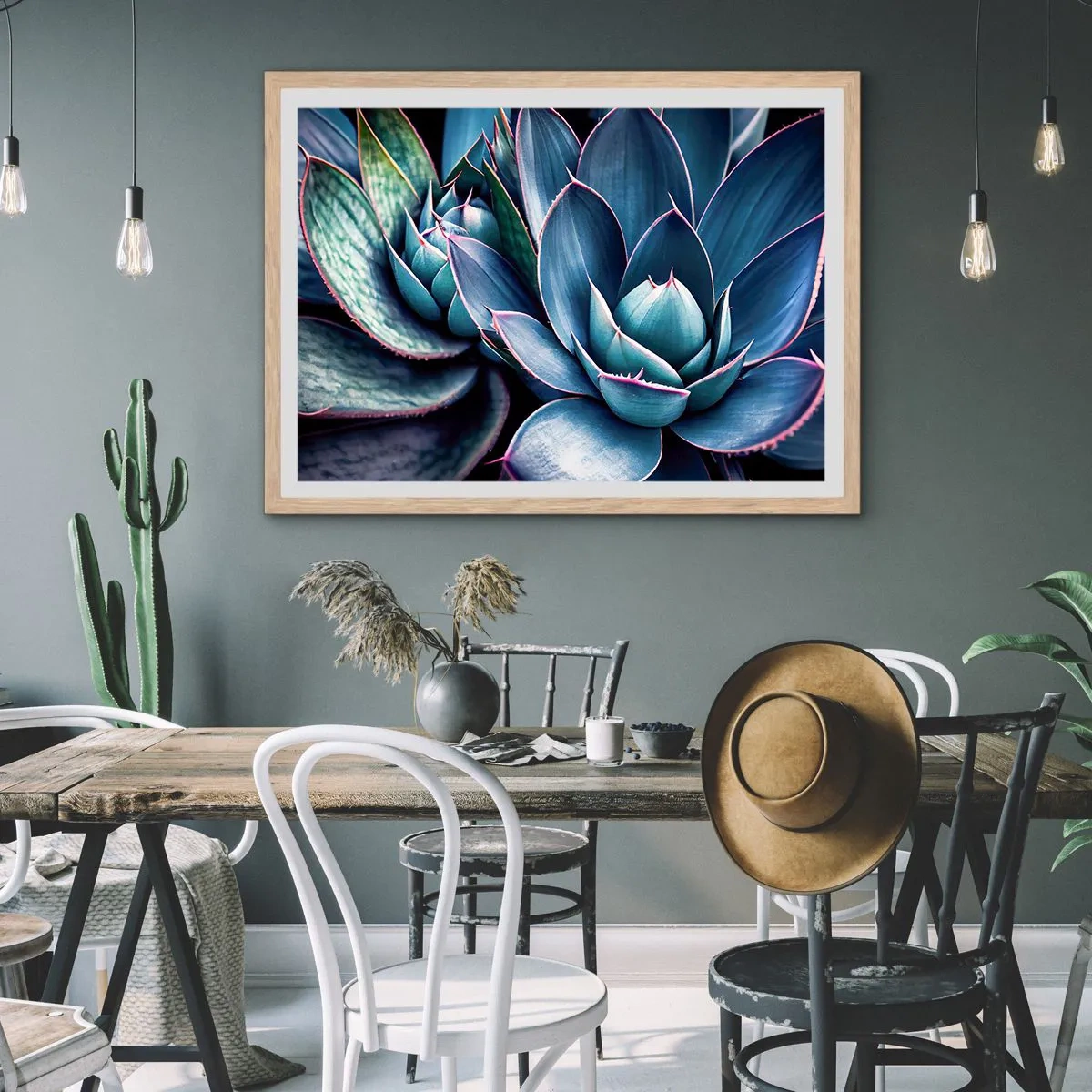 Poster in light oak frame - Vital Strength - 91x61 cm