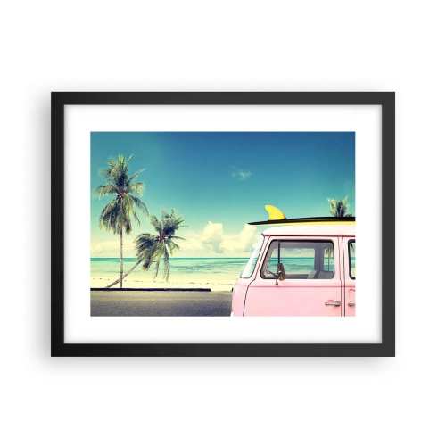 Poster in black frame - Holiday Time - 40x30 cm