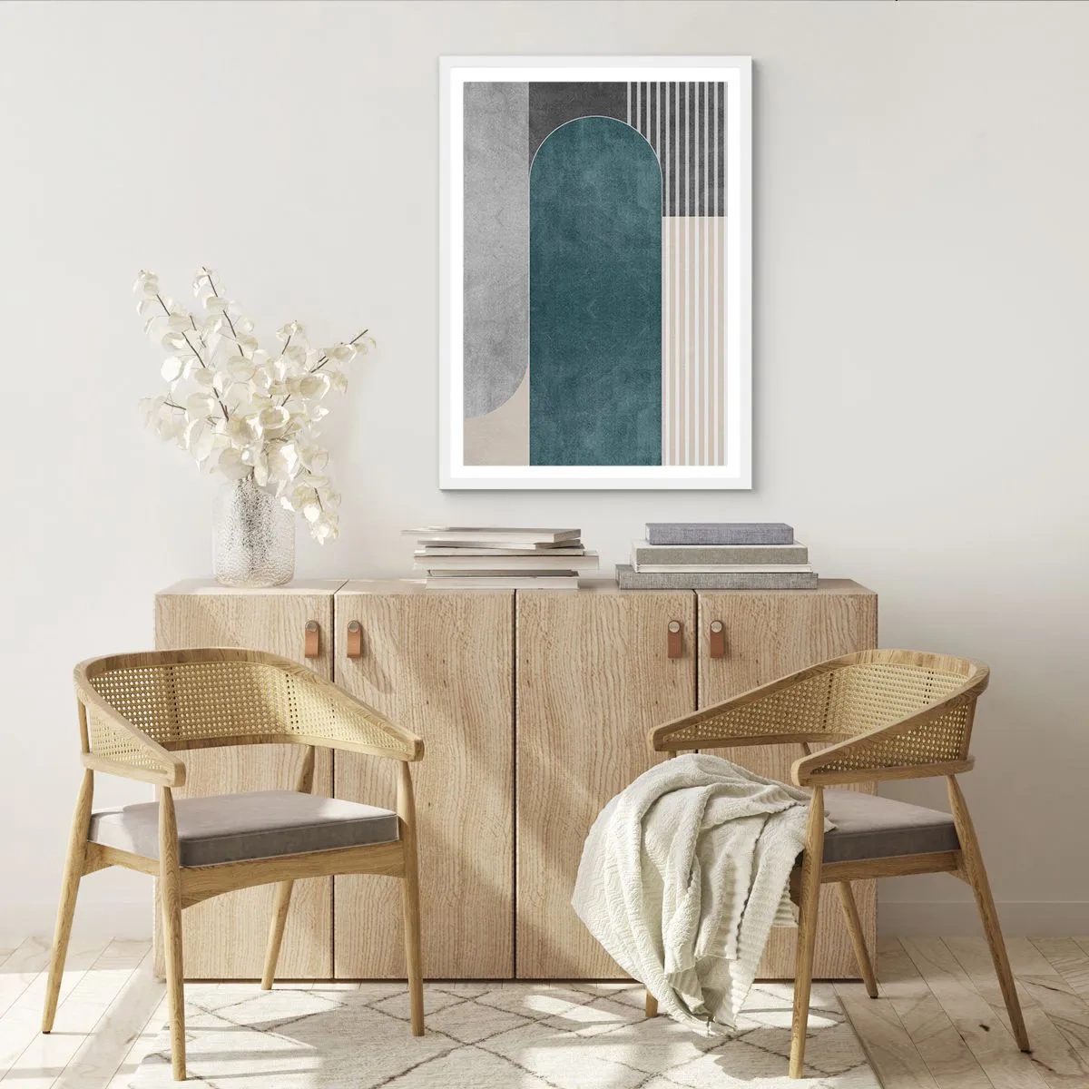 Poster in white frmae - Levelled Composition - 30x40 cm