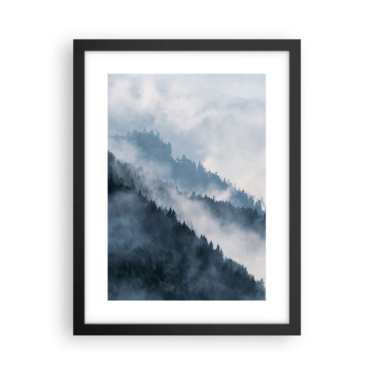 Poster in black frame - Mysticism of the Mountains - 30x40 cm