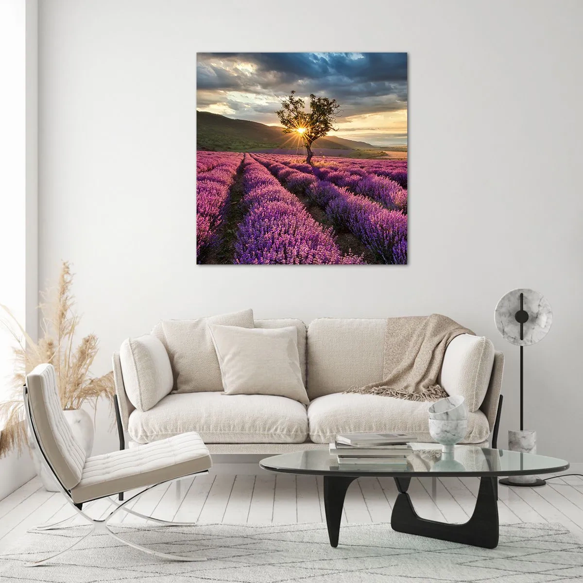 Glass picture - Lilac Coloured Aroma - 30x30 cm