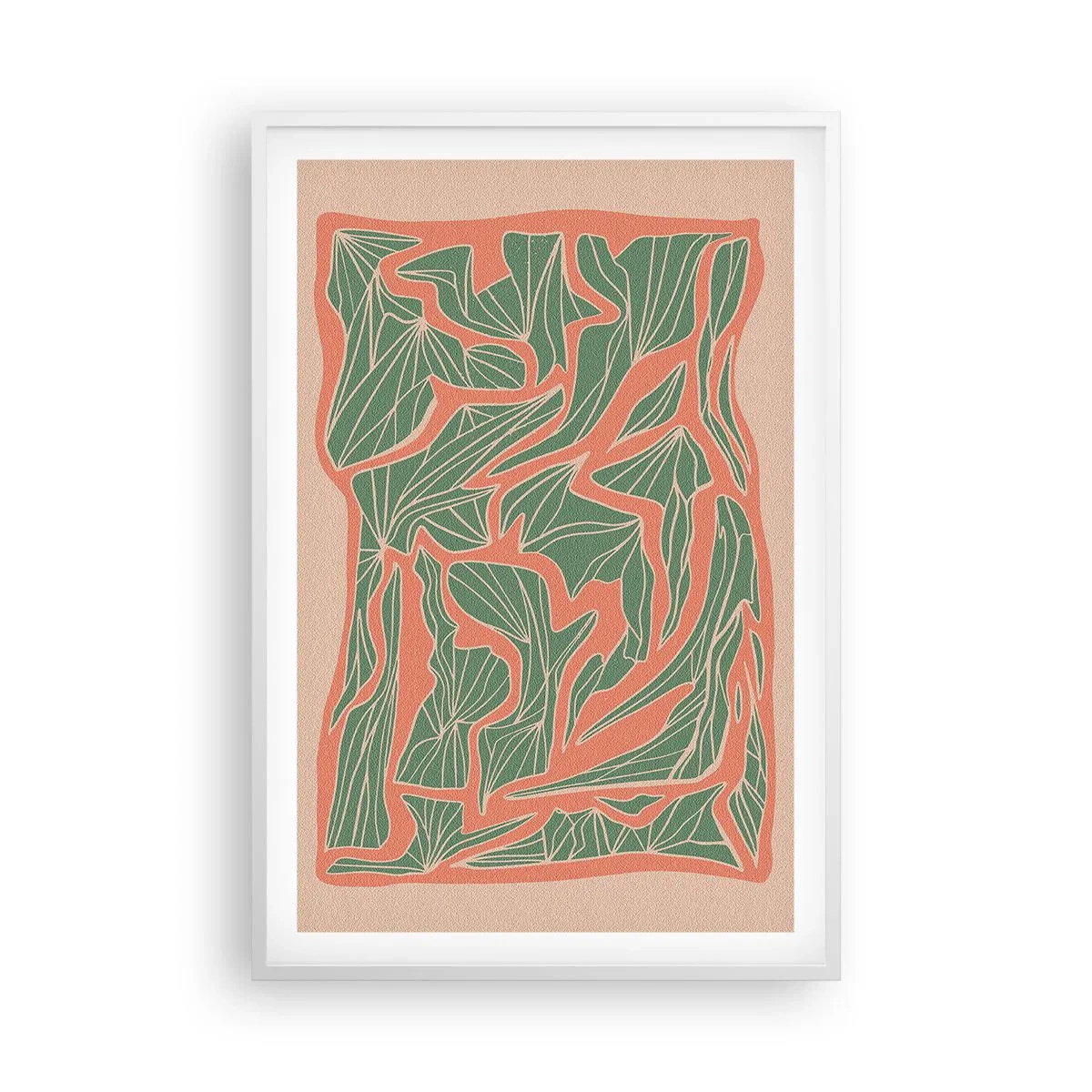 Poster in white frmae - Struggles of Colar and Green - 61x91 cm