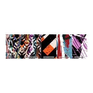 Photo Wallpaper Sample Self-Adhesive Deluxe Sticker - Squared - Abstraction, Piece, Modern Pattern - 100x30 cm