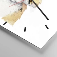 Clock face with lines