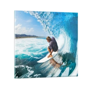 Glass picture - Dancing with Waves - 40x40 cm