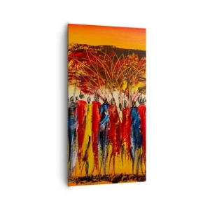 Canvas picture - Marching in the Rhythm of Tam-tam - 65x120 cm