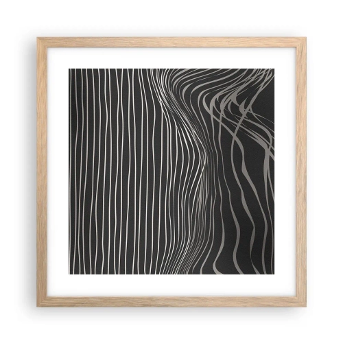 Poster in light oak frame - Rhythm and Accent - 40x40 cm