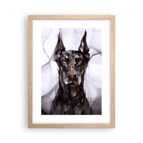 Poster in light oak frame - Born to Nobility - 30x40 cm
