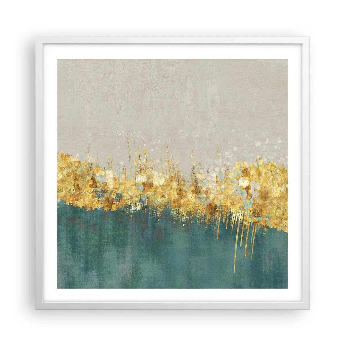 Poster in white frmae - Golden Border - 60x60 cm