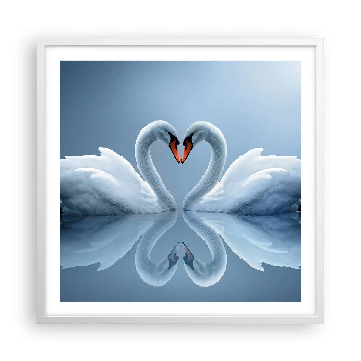 Poster in white frmae - Time for Love - 60x60 cm