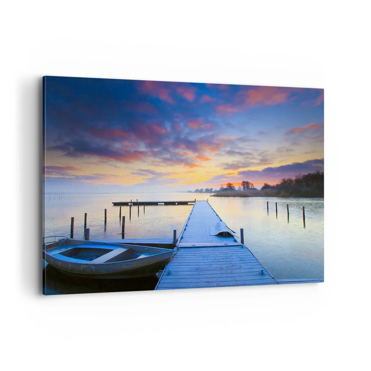 Canvas picture - Purple-Golden Peace - 120x80 cm