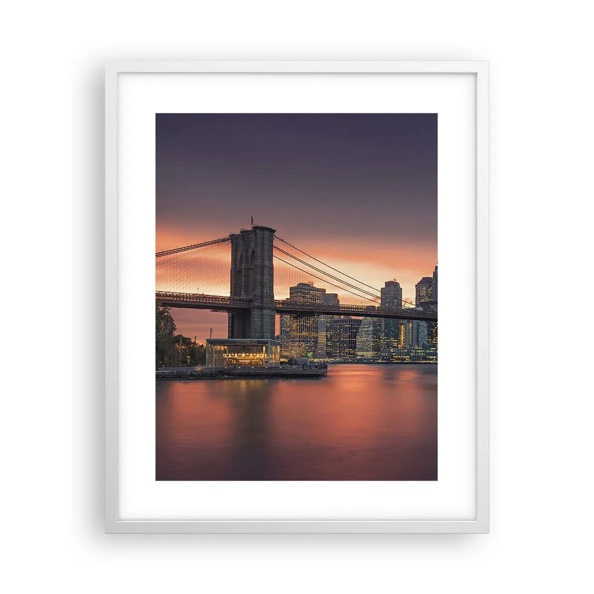 Poster in white frmae - Submerged in Lilac Silence - 40x50 cm