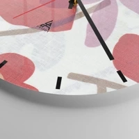 Clock face with lines