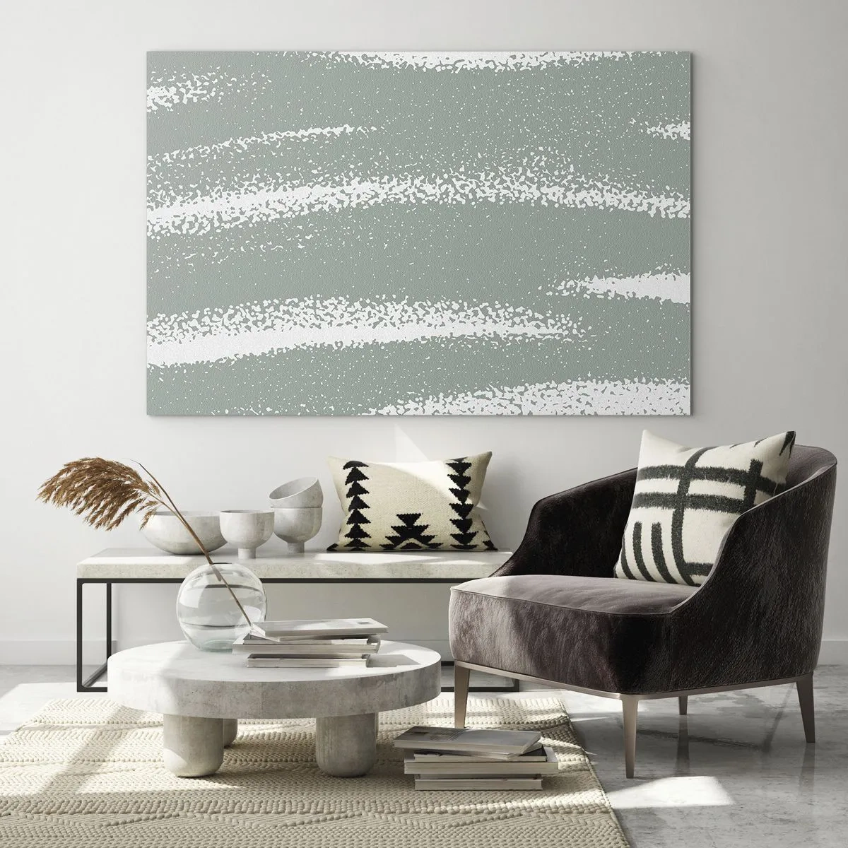 Glass picture - Abstrcat in Winter Climate - 120x80 cm