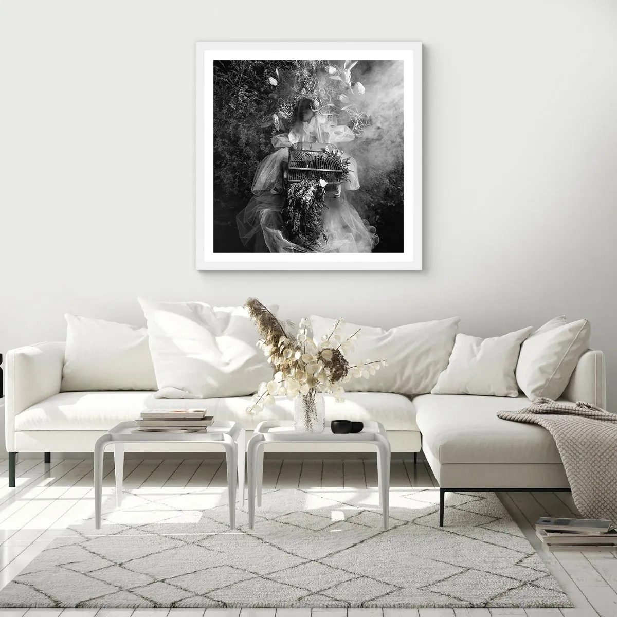 Poster in white frmae - Mother Nature - 60x60 cm