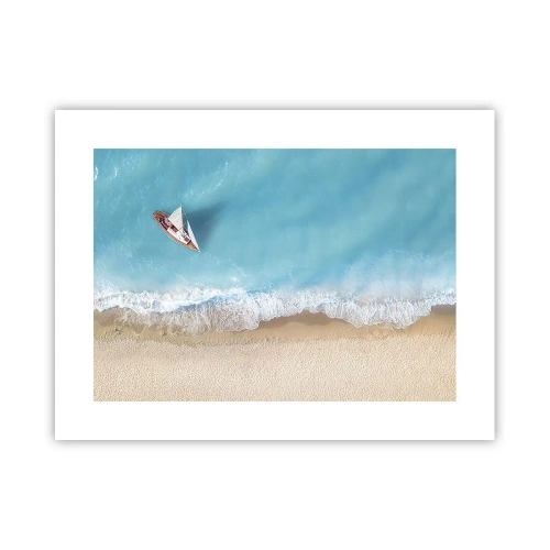 Poster - On the Border of Blue and Gold - 40x30 cm