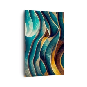 Canvas picture - Meanderings of Blue - 80x120 cm